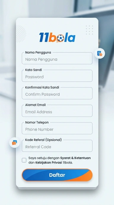Cara Registrasi Akun 11bola untuk Android