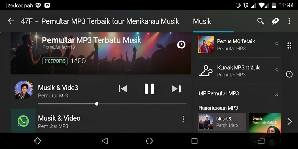 Antarmuka user-friendly aplikasi Pemutar MP3 47F yang memukau.