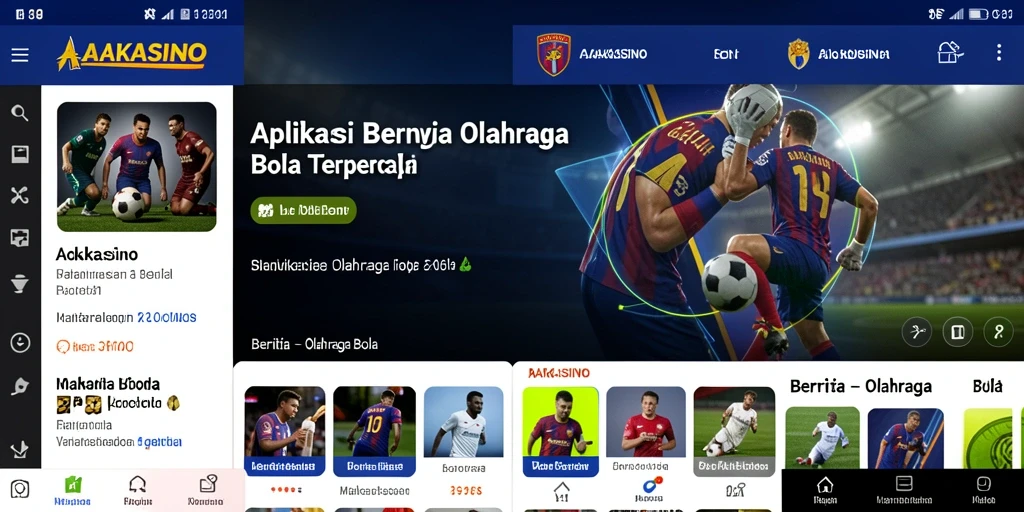 Antarmuka pengguna AAKASINO menampilkan berita Olahraga Bola terkini.