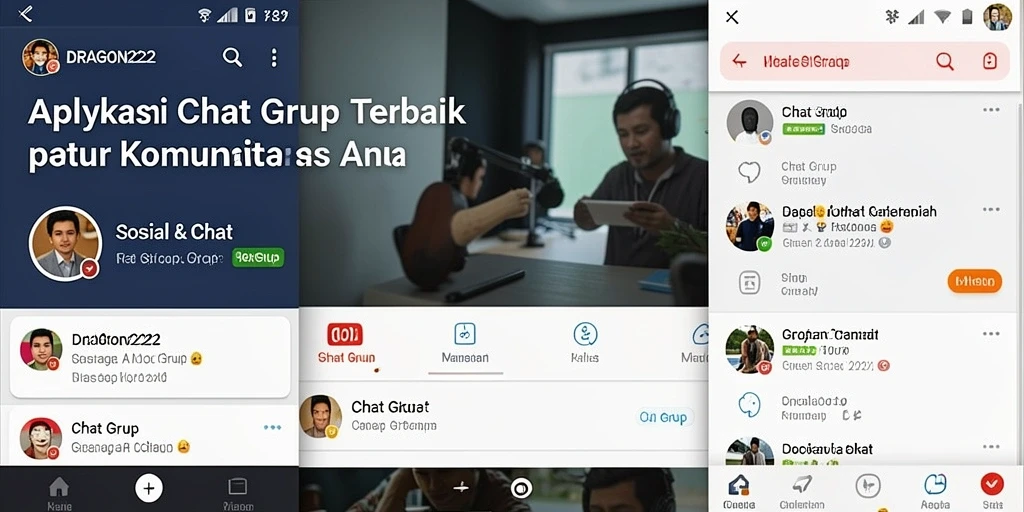 Tampilan antarmuka DRAGON222 yang user-friendly untuk Chat Grup.