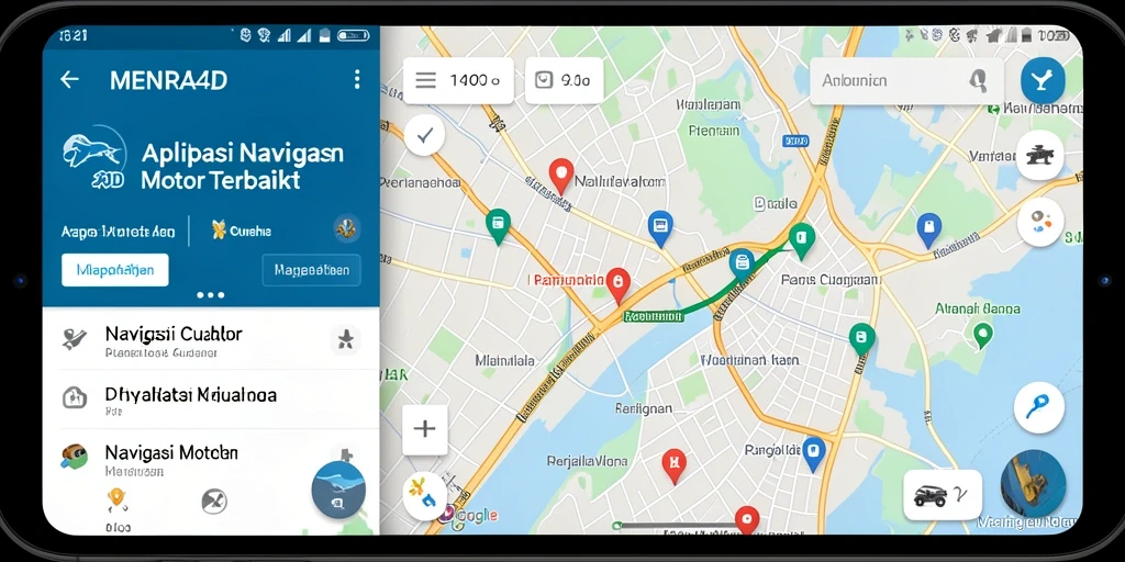 Tampilan antarmuka aplikasi MENARA4D yang memudahkan navigasi motor.