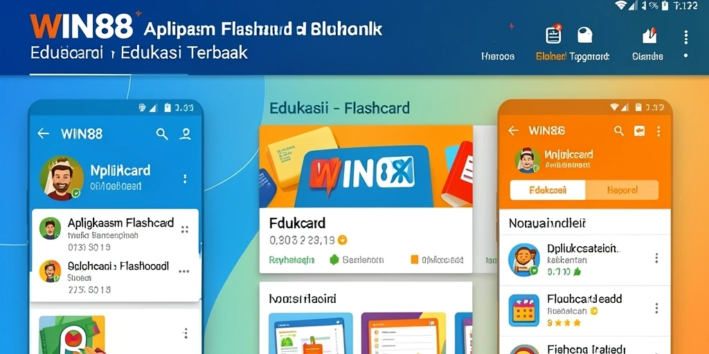 Tampilan antarmuka aplikasi FLASHCARD WIN88 yang menarik dan interaktif.